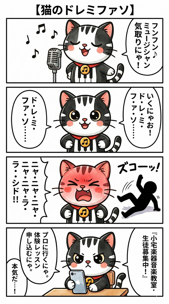 埼玉の音楽教室 無料教材：オリジナル連載漫画のサンプル